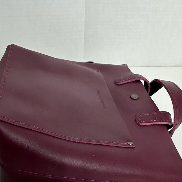NEW Portland Leather Goods Mini Crossbody Snap Top in Color Lollipop Purple - Picture 10 of 12
